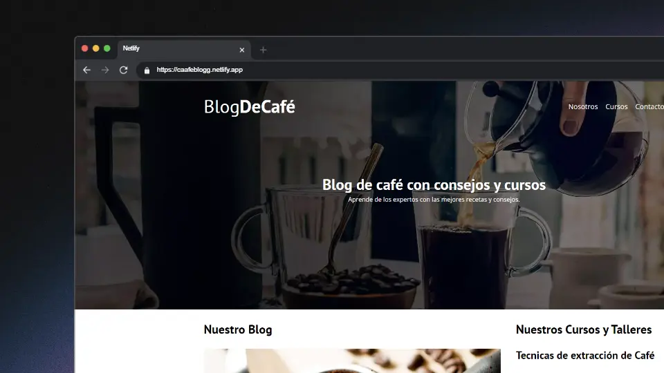 Captura de pantalla del proyecto /projects/BlogCafe.webp